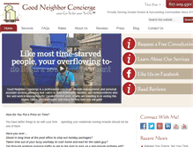Tablet Screenshot of goodneighborconcierge.com